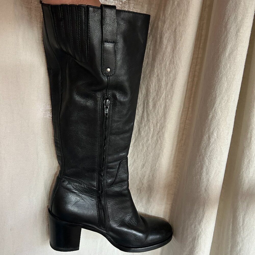 Born Mateo Black Leather Boots- Size 8M